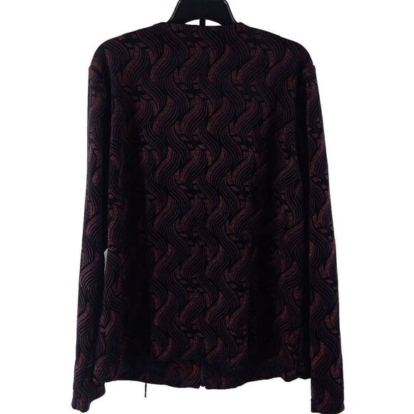 TanJay Womens Size M Multicolor Glitter Sparkle Rhinestone Zipper Front Stretch - Picture 7 of 12